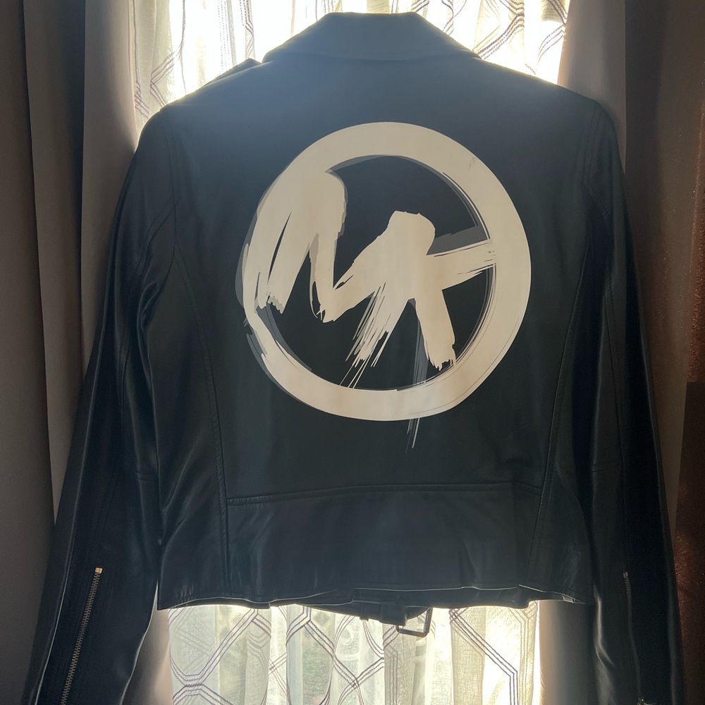 Michael Kors Moto Leather Jacket - Picture 6 of 10